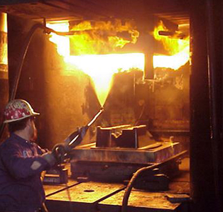 nonferrous forging temperature measurement static die
